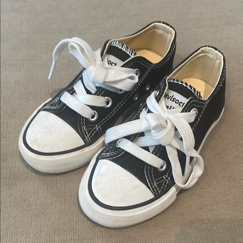 Kids Black and White Sneakers